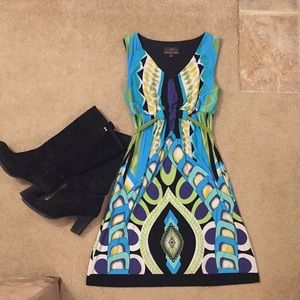 🦋 Knee Length Paisley Cocktail Tie Dress 🦋